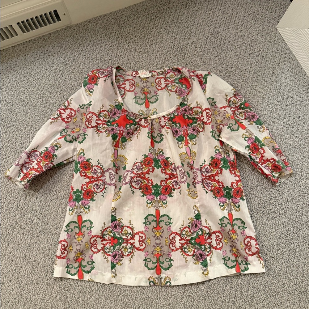 Vintage Scoop Neck Women's Top